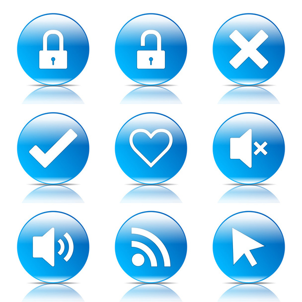 SEO Internet Sign Icon Set - Вектор,изображение