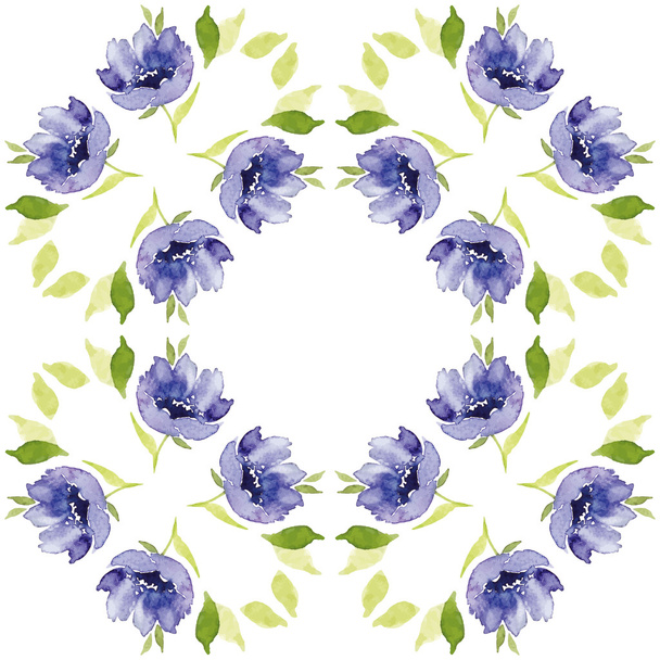 Watercolor flower pattern - Vektor, Bild
