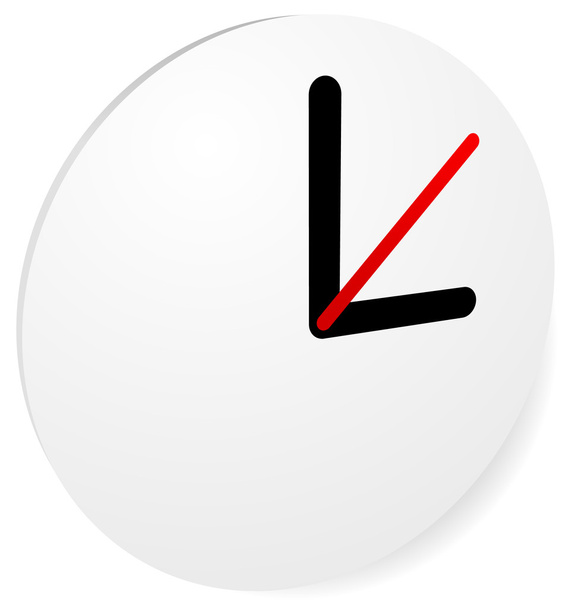 Editable clock with hours - Vettoriali, immagini