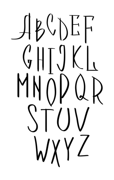 Handwritten font in typographic serif style - Wektor, obraz