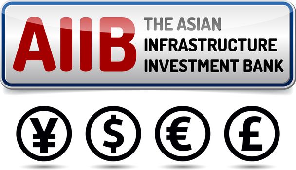 AIIB - Banco Asiático de Investimento em Infra-estruturas
 - Vetor, Imagem