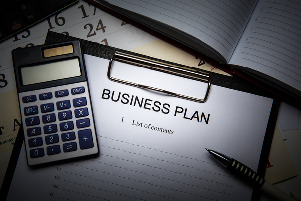 Zakelijke Stilleven met businessplan - Foto, afbeelding