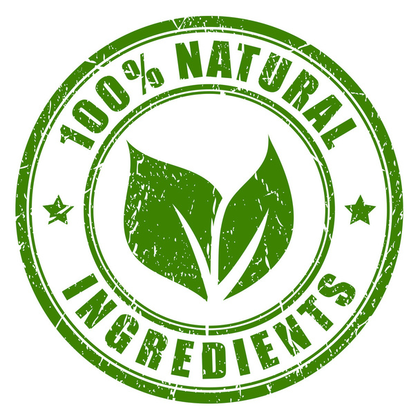 Natural ingredients stamp - Vetor, Imagem