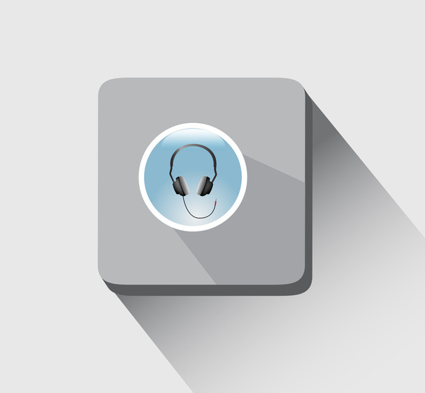 fejhallgató ikonra - Vektor, kép