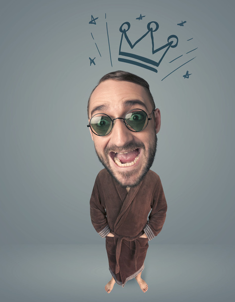 Big head person with crown - Photo, Image