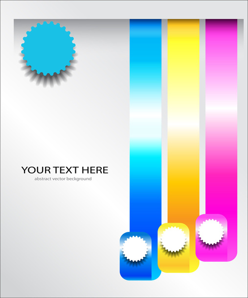 Background for presentations with bright ribbons - Vettoriali, immagini