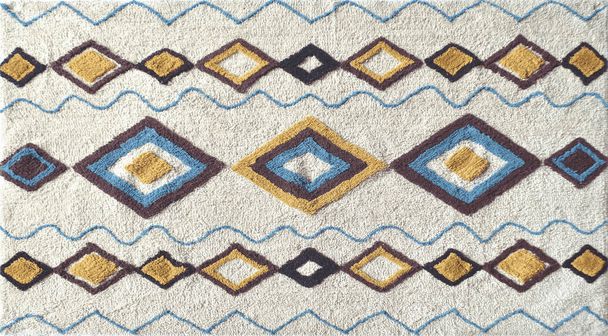 Alfombra tejida e impresa hecha a mano original, alfombras y alfombra de baño con alta resolución - Foto, imagen