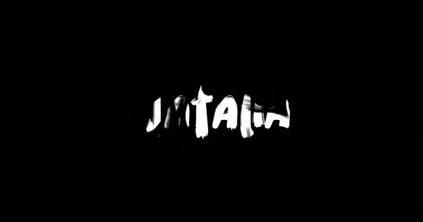 Natalia Nő neve a digitális Grunge Transition Effect of Bold Text Typography Animation on Black Háttér  - Felvétel, videó