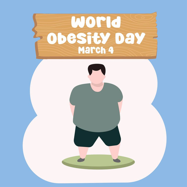 World Obesity Day vector design ιδανικό για τον εορτασμό της ημέρας. - Διάνυσμα, εικόνα