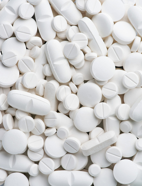 Pílulas brancas
 - Foto, Imagem