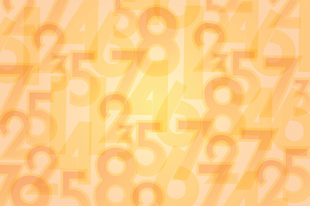numbers orange background - Vector, Image