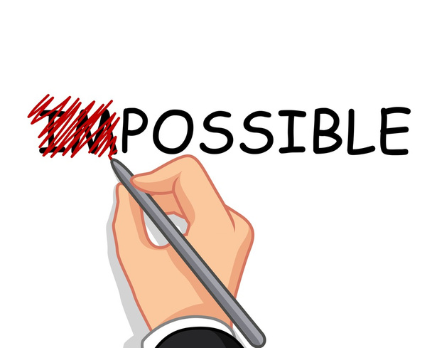 écriture possible de impossible
 - Vecteur, image