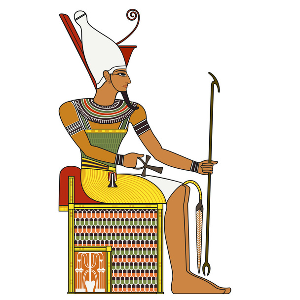 Pharaoh,isolated figure of ancient egypt pharaoh - Wektor, obraz