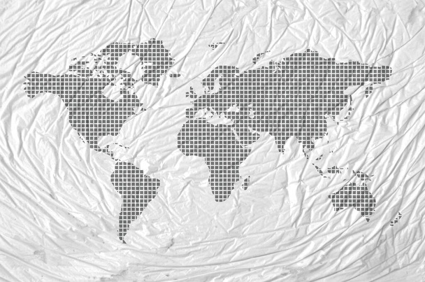 carte du monde sur fond blanc - Photo, image