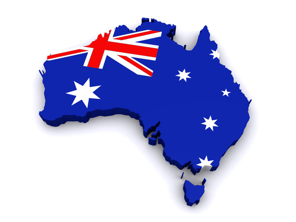 3D Mapa Australii - Zdjęcie, obraz