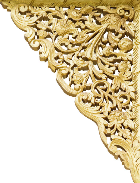 Gouden bloem carving - Foto, afbeelding