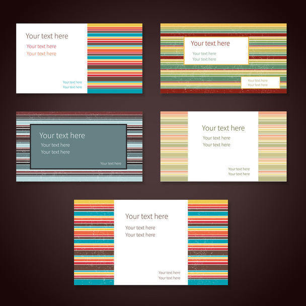 Rainbow business cards - Wektor, obraz