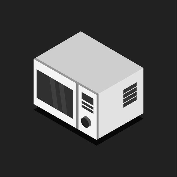 horno de microondas icono vector ilustración - Vector, Imagen