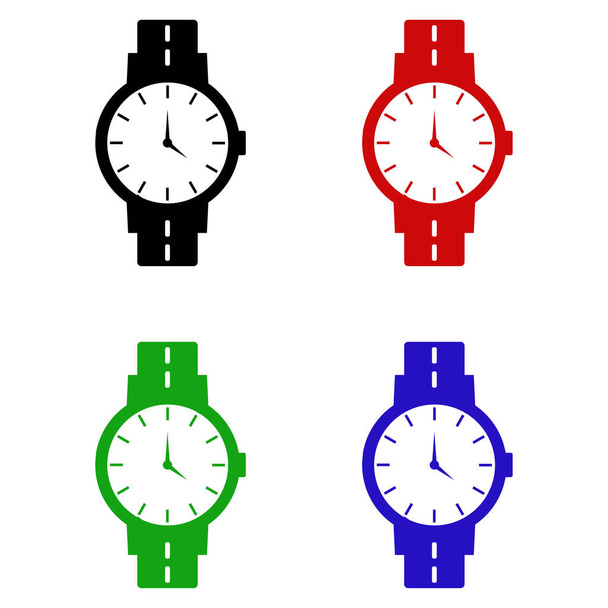 ρολόγια εικονίδιο που απομονώνεται σε λευκό φόντο - Διάνυσμα, εικόνα