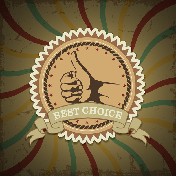 Best choice label - Vector, Image