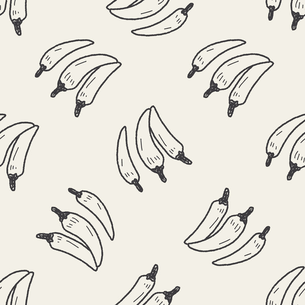 chilis doodle varrat nélküli mintát háttér - Vektor, kép