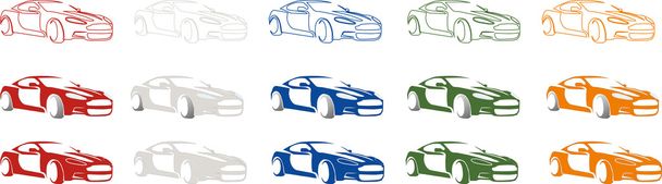 роскошный спорт, быстрый логотип городского автомобиля
 - Вектор,изображение