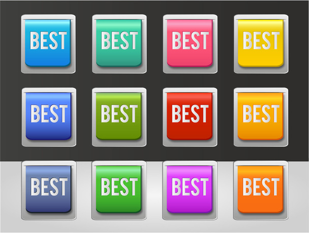 Best color buttons set - Вектор, зображення
