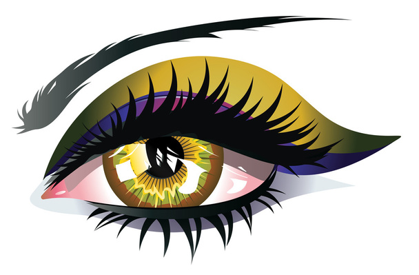 Желтые глаза
 - Вектор,изображение