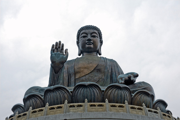 Statues devant Bouddha à Hong Kong
 - Photo, image