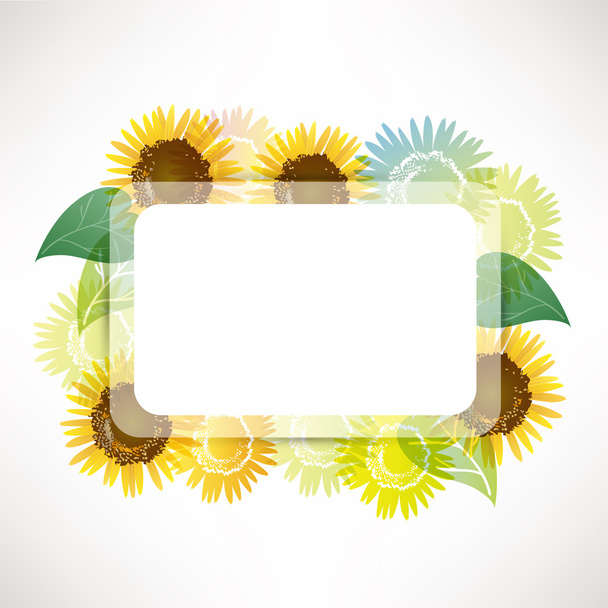 Sonnenblumen Hintergrund - Vektor, Bild