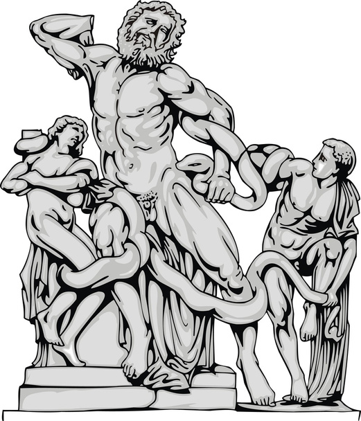 Escultura antigua
  - Vector, imagen