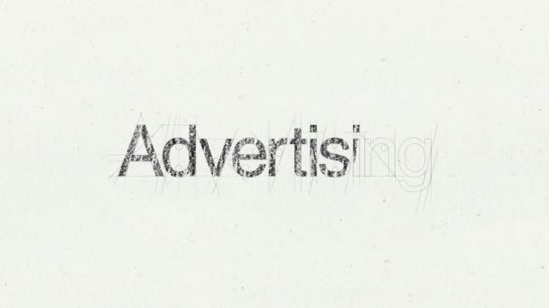 Animace textu "Reklama" na téma Úvod - Záběry, video
