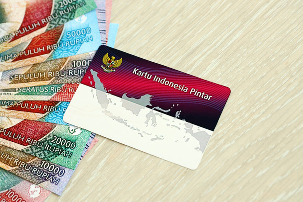 Indonesian KIP smart indonesia card originally called Kartu indonesia pintar. Used for kids and students - Photo, Image
