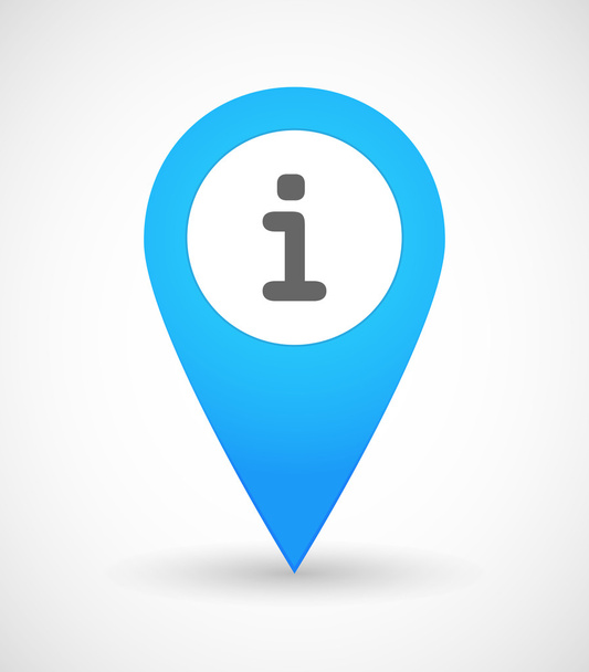 Map mark icon with an info sign - Vector, Imagen