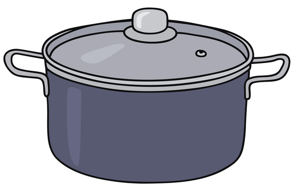 Blue pot - Vector, Image