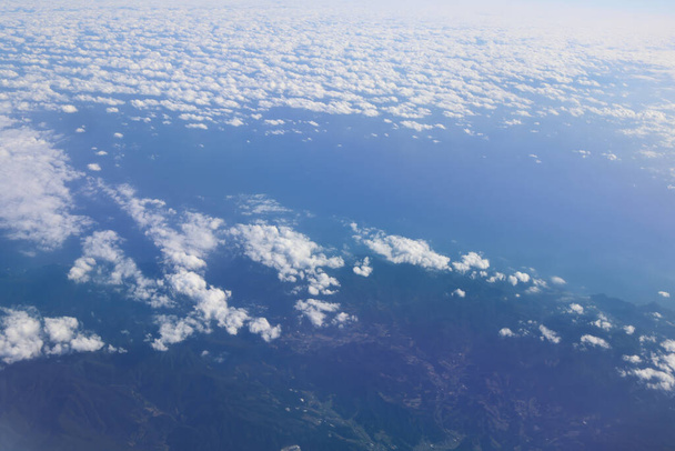 Pohled na ostrov Tchaj-wan z letadla. Lis 25 2023 - Fotografie, Obrázek