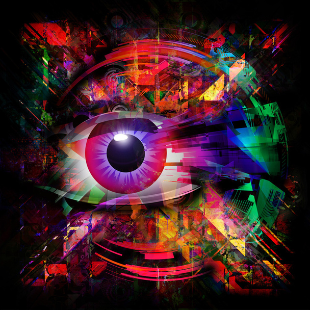 esoterische Darstellung des Auges - Foto, Bild