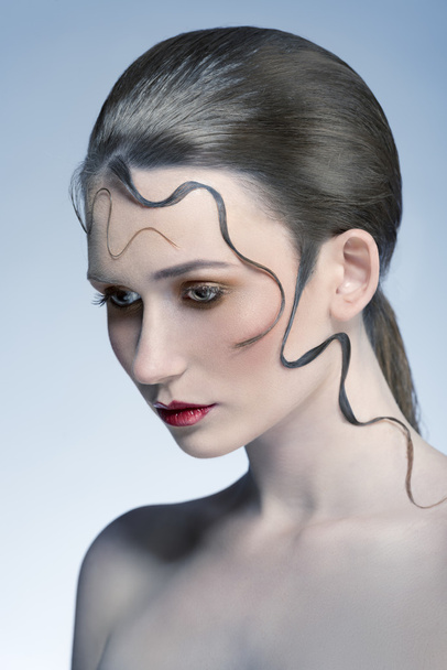 woman with decorative hair-style  - Fotografie, Obrázek