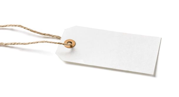 Empty tag on a white background - Photo, Image