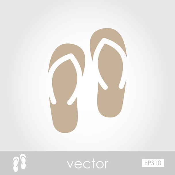 flip flop icona vettoriale - Vettoriali, immagini