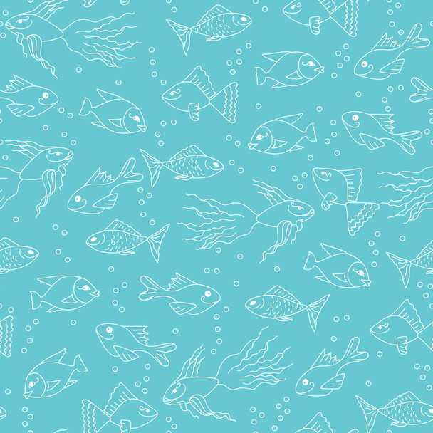 Fish seamless pattern. - Vector, Image