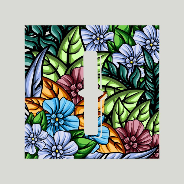 Illustration florales Monogramm Alphabet. Vektordesign - Vektor, Bild