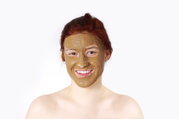 healing clay face mask - Foto, afbeelding