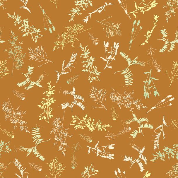 Seamless doodle grass pattern - Vetor, Imagem