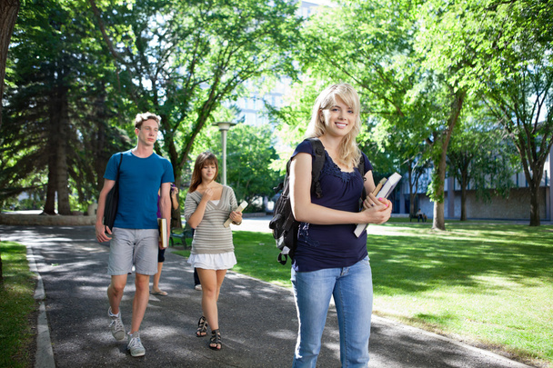 Students Walking on Campus - Zdjęcie, obraz