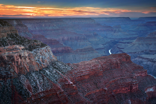 Grand Canyon ηλιοβασίλεμα, Αριζόνα - Φωτογραφία, εικόνα