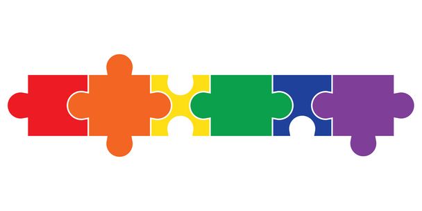 Koncept LGBT Puzzle - Vektor, obrázek