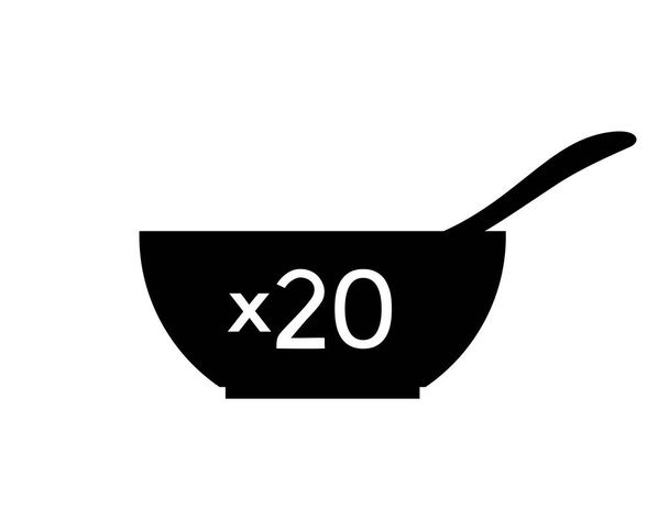 Diseño creativo de 20 servir en tazón - Vector, imagen