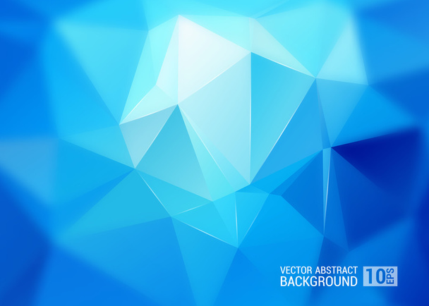 Abstraktes blaues Dreieck Geometrischer Hintergrund, Vektorillustration - Vektor, Bild
