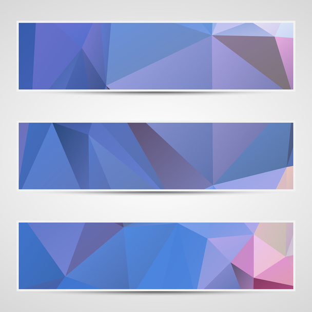 Abstract geometric triangular banners set - Фото, зображення